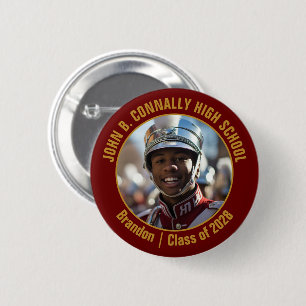 Maroon Gold Marschbanden-Foto High School Button