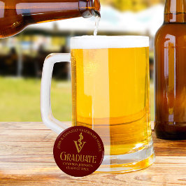 Maroon Gold Veterinary School Graduation Party Flaschenöffner