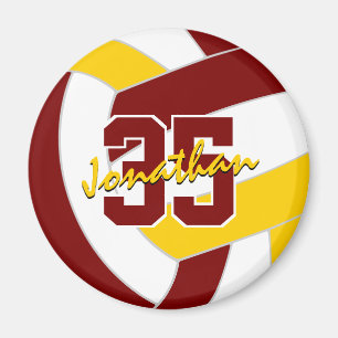 maroon gold Volleyball-Mannschaftsfarben Geschenke Magnet