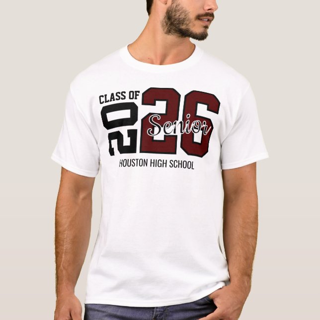 Maroon Gratuliere Abschluss T-Shirt (Vorderseite)