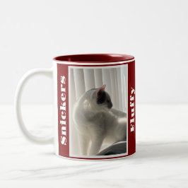 Maroon Haustierfotos und Namen Zweifarbige Tasse