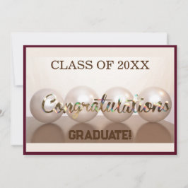 Maroon Herzlichen Glückwunsch Graduate Abschluss B Einladung