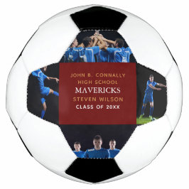 Maroon High School Senior Foto Cool Personalisiert Fußball