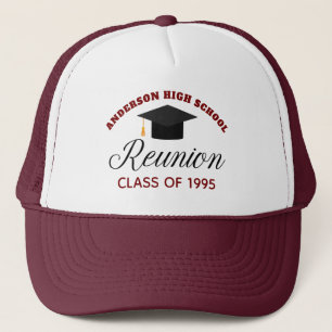 Maroon High School Wiedersehen Party Custom Alumni Truckerkappe