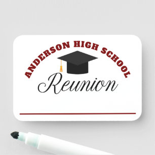Maroon High School Wiedersehen Personalisiert Name Namensschild