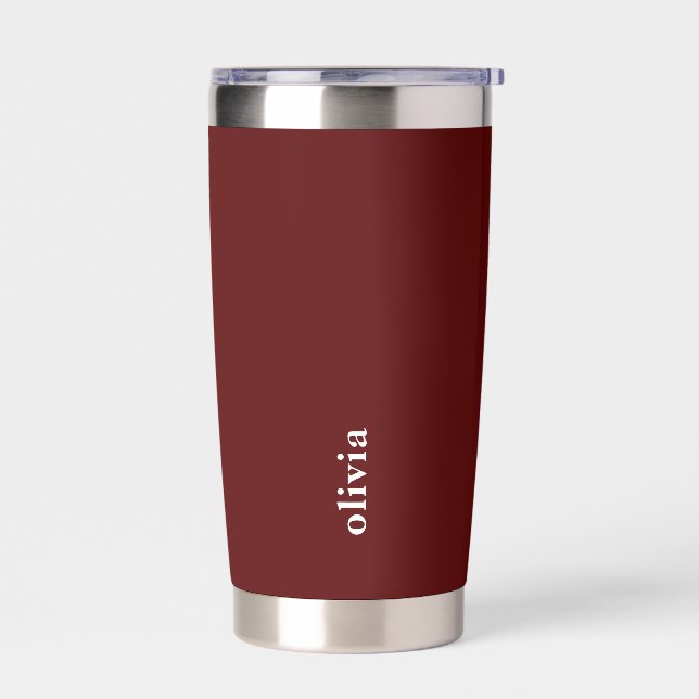 Maroon isolierter Becher mit individuellem Markent (Links)