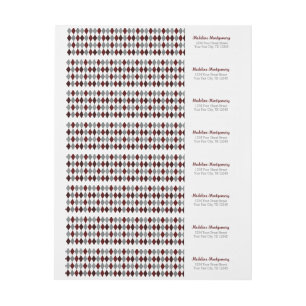 Maroon Jacquard Aggies Enrouler autour Étiquette