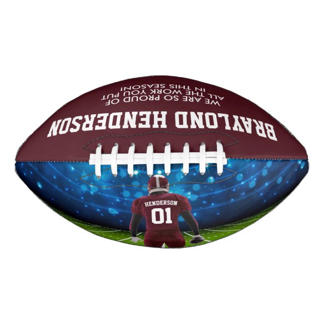 Maroon Jersey Personalisiert Player Football (Vorderseite)
