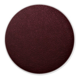 Maroon Leather Keramikknauf