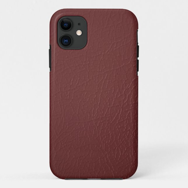 Maroon Leather Look iPhone 5 Fall Case-Mate iPhone Hülle (Rückseite)