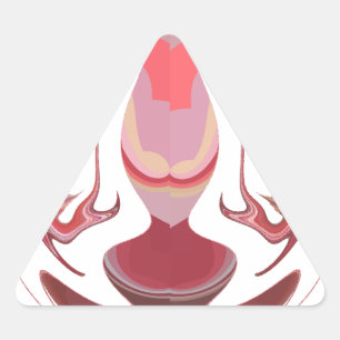 Maroon Majestät: Rustikale Strahlung in texturiert Dreieckiger Aufkleber