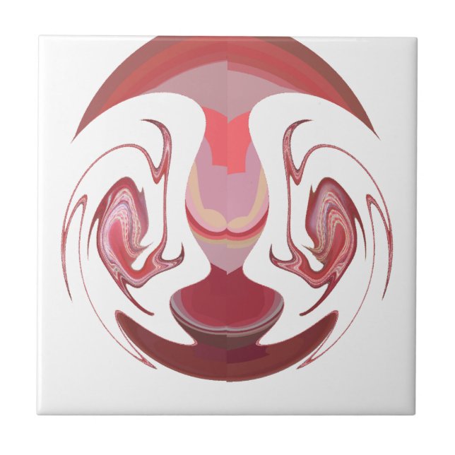 Maroon Majestät: Rustikale Strahlung in texturiert Fliese (Vorderseite)