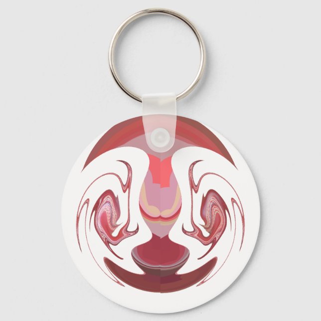 Maroon Majestät: Rustikale Strahlung in texturiert Schlüsselanhänger (Vorderseite)