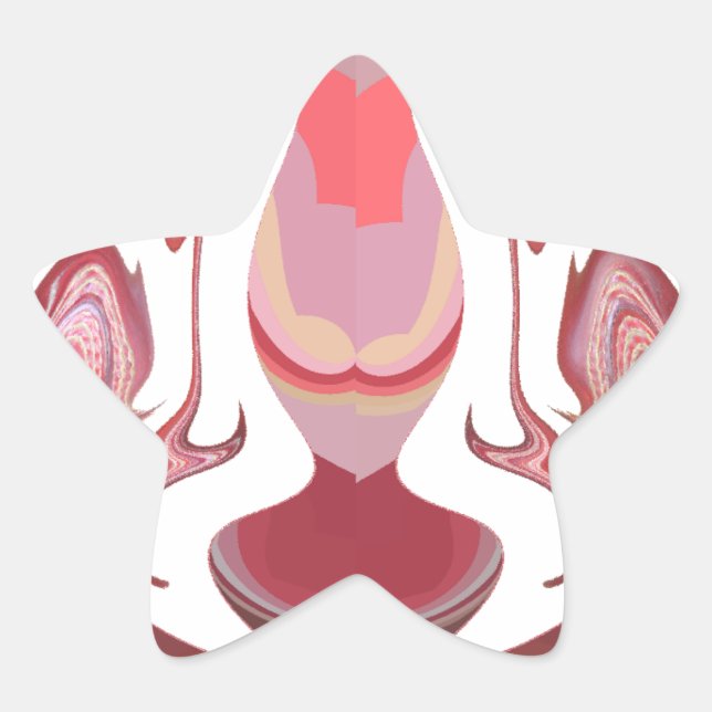 Maroon Majestät: Rustikale Strahlung in texturiert Stern-Aufkleber (Vorderseite)