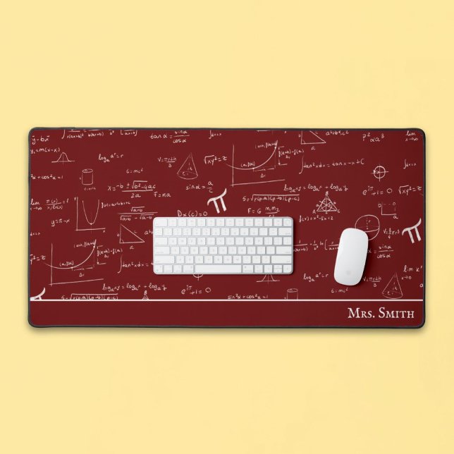 Maroon Math Formulas Algebra Lehrer Schreibtischunterlage (Von Creator hochgeladen)