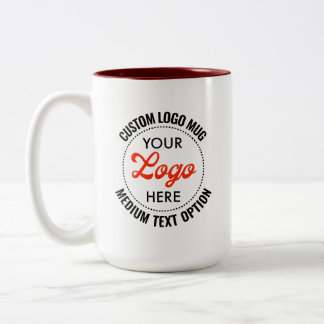 MAROON Medium Text Werbe- Zweifarbiges Logo-Mug Zweifarbige Tasse