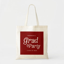 Maroon Minimal Retro Abschluss Tote Bag Tragetasche