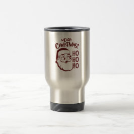 Maroon Monochrome Moderne frohe Weihnachten Reisebecher