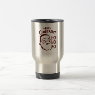 Maroon Monochrome Moderne frohe Weihnachten Reisebecher