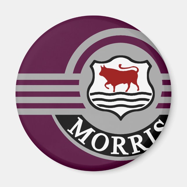 Maroon Morris Minor Kühlschrank Magnet (Vorne)
