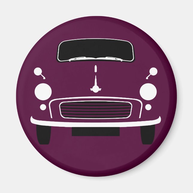 Maroon Morris Minor Kühlschrank Magnet (Vorne)