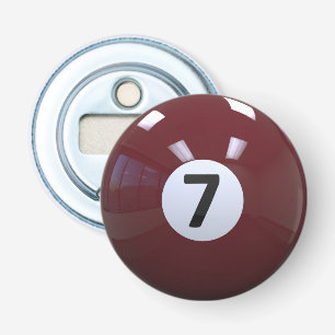 Maroon Nr. 7 Billiard Pool Ball Flaschenöffner