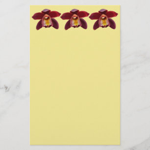 Maroon Orchids I Beautiful Red Floral Briefpapier