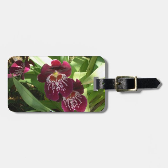 Maroon Orchids II Elegante Gepäckanhänger (Vorderseite horizontal)