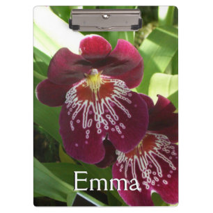 Maroon Orchids II Elegante Klemmbrett