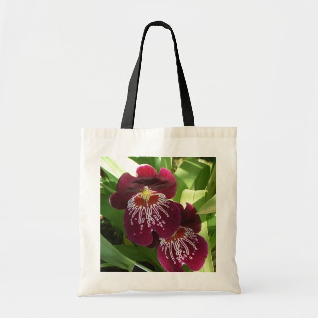 Maroon Orchids II Elegante Tragetasche (Vorne)