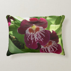 Maroon Orchids II Elegante Zierkissen