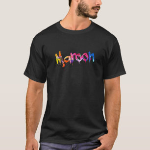 Maroon Paint Tropfen for Music Fan T-Shirt