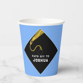 Maroon Paper Cups der personalisiert Graduierungsp Pappbecher