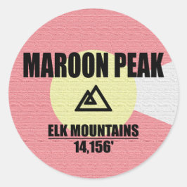 Maroon Peak Runder Aufkleber
