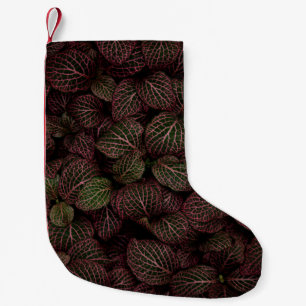 MAROON PETALED BLUME KLEINER WEIHNACHTSSTRUMPF