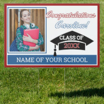 Maroon Red Blue White Black gratuliert Grad