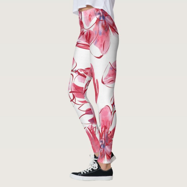 Maroon Red Blume Leggings (Links)