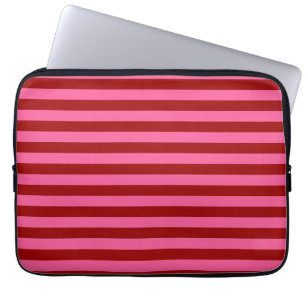 Maroon Red Pink Stripes Design Laptopschutzhülle
