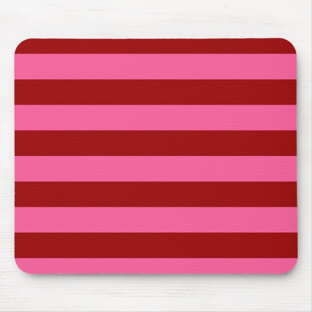 Maroon Red Pink Stripes Design Mousepad (Vorne)