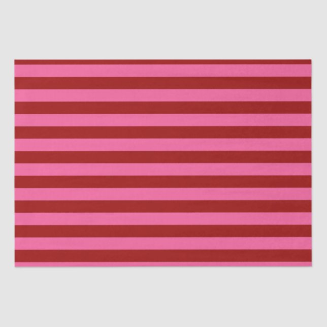 Maroon Red Pink Stripes Design Seidenpapier (Vorderseite)