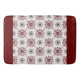 Maroon Red Retro Spiro Geometric Muster Duvet Cov Badematte