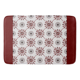Maroon Red Retro Spiro Geometric Muster Duvet Cov Badematte