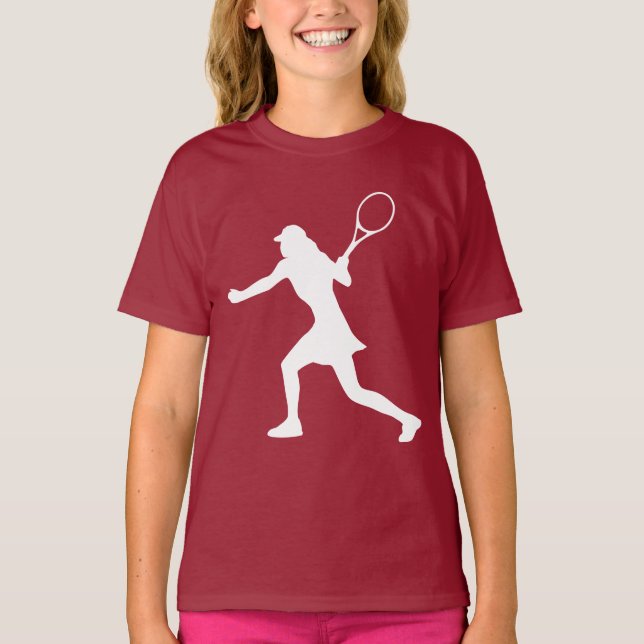 Maroon Red Tennis Sport Shirt (Vorderseite)
