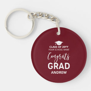 Maroon Red Votre nom Photo Cadeau 2023 Graduation