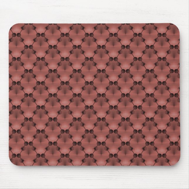 Maroon Retro Funk Circles Mousepad (Vorne)