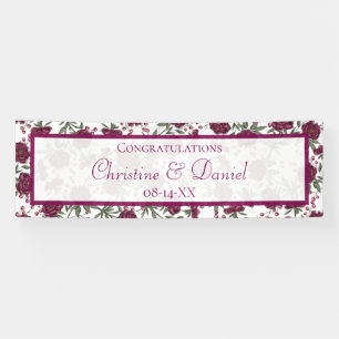 Maroon Rose Hochzeit Banner
