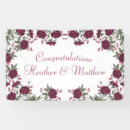 Maroon Rose Hochzeit Banner