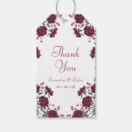 Maroon Rose Hochzeit Geschenkanhänger