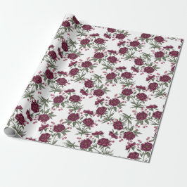 Maroon Rose Hochzeit Geschenkpapier