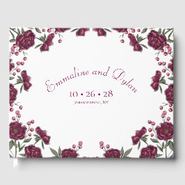Maroon Rose Wedding Gästebuch